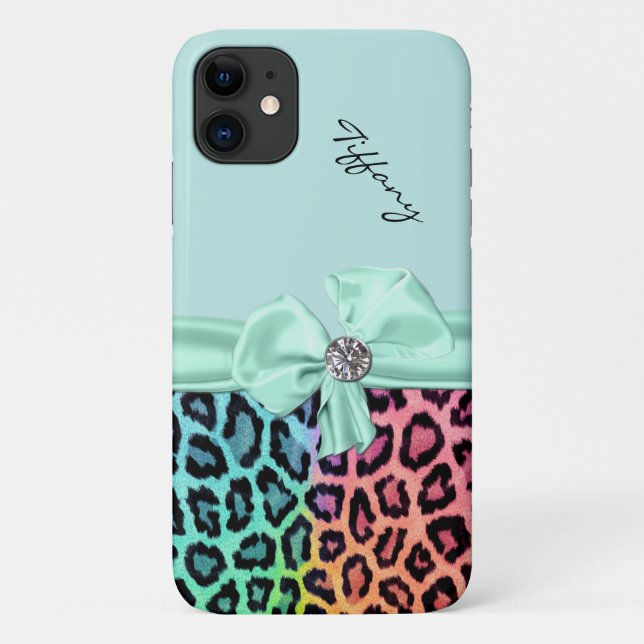 Farbenfrohe Jaguar Print Case-Mate iPhone Hülle (Rückseite)