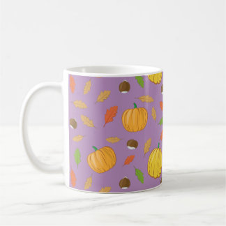 Farbenfrohe Jahreszeit - Naturmuster Kaffeetasse