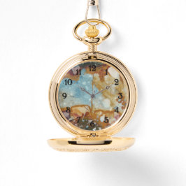 Farbenfrohe Jasper Stone Black Numeral Armbanduhr