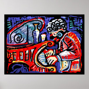 *Farbenfrohe Jazz* Poster