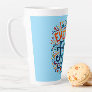 Farbenfrohe "Jeder Tag ist ein Neuanfang" Motivati Milchtasse