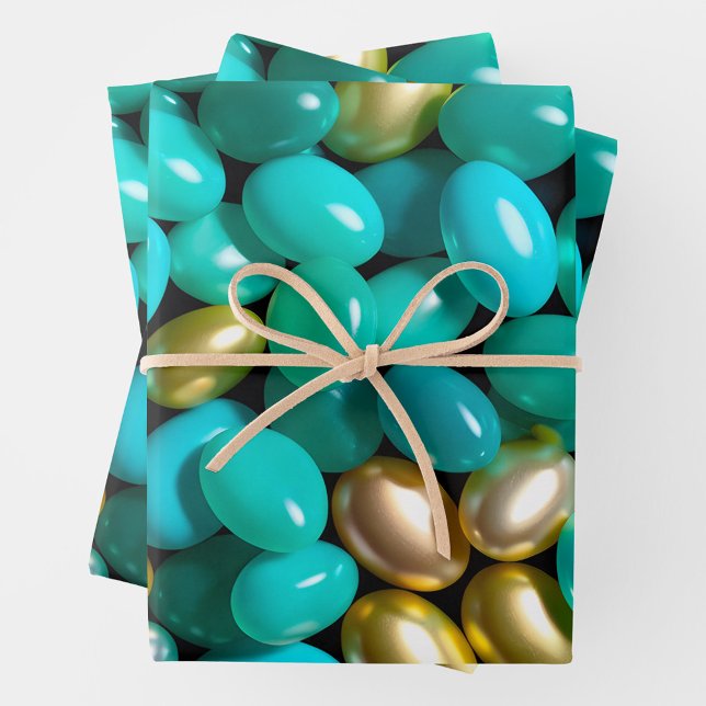 Farbenfrohe Jelly Bean Art Wrapping Paper Sheets Geschenkpapier Set (Von Creator hochgeladen)