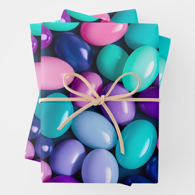 Farbenfrohe Jelly Bean Art Wrapping Paper Sheets Geschenkpapier Set (Von Creator hochgeladen)