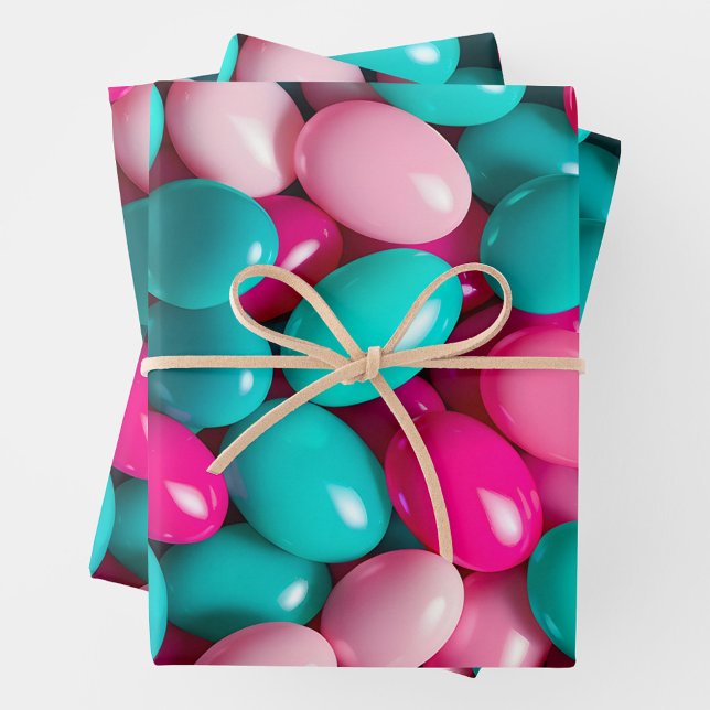 Farbenfrohe Jelly Bean Art Wrapping Paper Sheets Geschenkpapier Set (Von Creator hochgeladen)