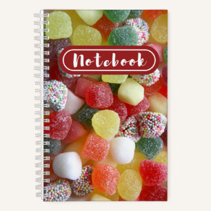 Farbenfrohe Jelly Candies Fun Notizbuch