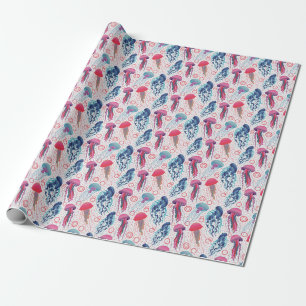 Farbenfrohe Jelly-Fische Geschenkpapier