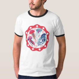 Farbenfrohe Jelly-Fische T-Shirt