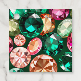 Farbenfrohe Jewel Art Gift Tags Geschenkanhänger