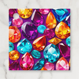 Farbenfrohe Jewel Art Gift Tags Geschenkanhänger