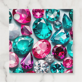 Farbenfrohe Jewel Art Gift Tags Geschenkanhänger