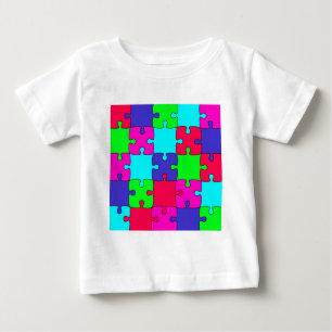 Farbenfrohe Jigsaw Puzzle Baby T-shirt