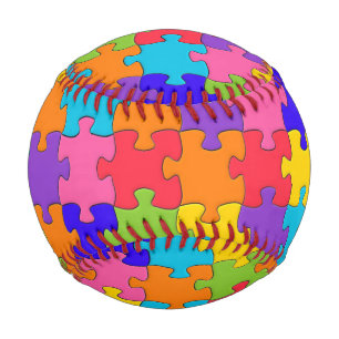 Farbenfrohe Jigsaw Puzzle Baseball