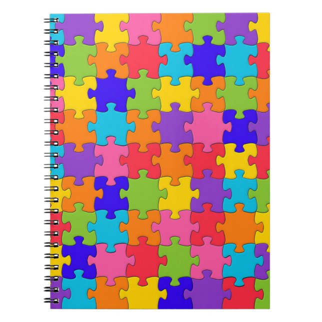 Farbenfrohe Jigsaw Puzzle Notizblock (Vorderseite)