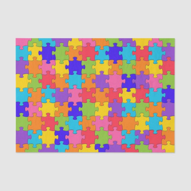 Farbenfrohe Jigsaw Puzzle Seidenpapier (Vorderseite)