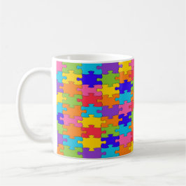 Farbenfrohe Jigsaw Puzzle Tasse