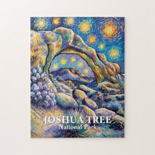 Farbenfrohe Joshua Tree Natur Moderne Van Gogh Art Puzzle