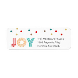 Farbenfrohe JOY Modern Confetti Dots Holiday