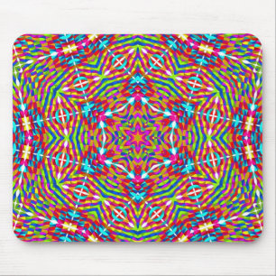 Farbenfrohe Jumble Mandala Mousepad