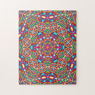 Farbenfrohe Jumble Mandala Puzzle