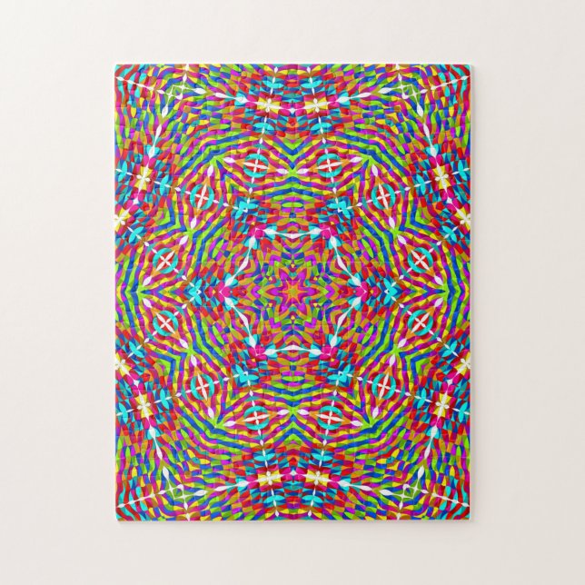 Farbenfrohe Jumble Mandala Puzzle (Vertikal)