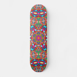 Farbenfrohe Jumble Mandala Skateboard