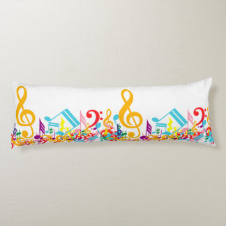 Farbenfrohe Jumbled Musical Notes Seitenschläferkissen