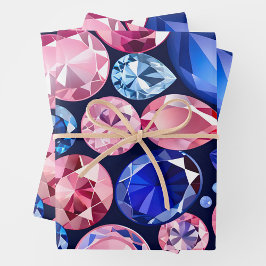 Farbenfrohe Juwel Art Wrapping Paper Sheets Geschenkpapier Set