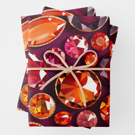 Farbenfrohe Juwel Art Wrapping Paper Sheets Geschenkpapier Set