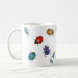 Farbenfrohe Käfer Kaffeetasse