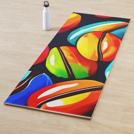 Farbenfrohe Kaffeebar Abstrakte Kunst Yogamatte