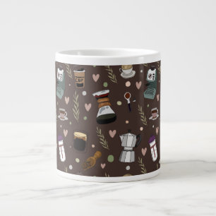 Farbenfrohe Kaffeemaschine Jumbo-Tasse