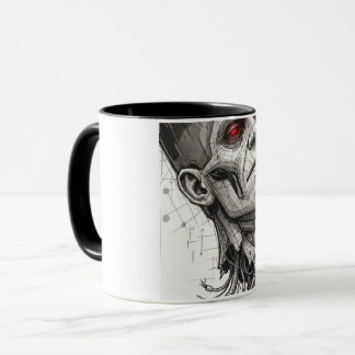 Farbenfrohe Kaffeetasse mit Doodle-Muster | Süße C