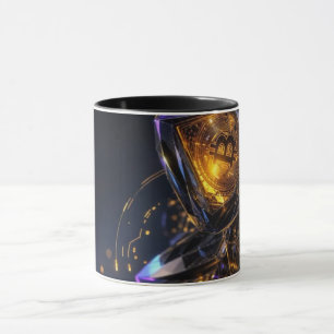 Farbenfrohe Kaffeetasse mit Doodle-Muster Süße C