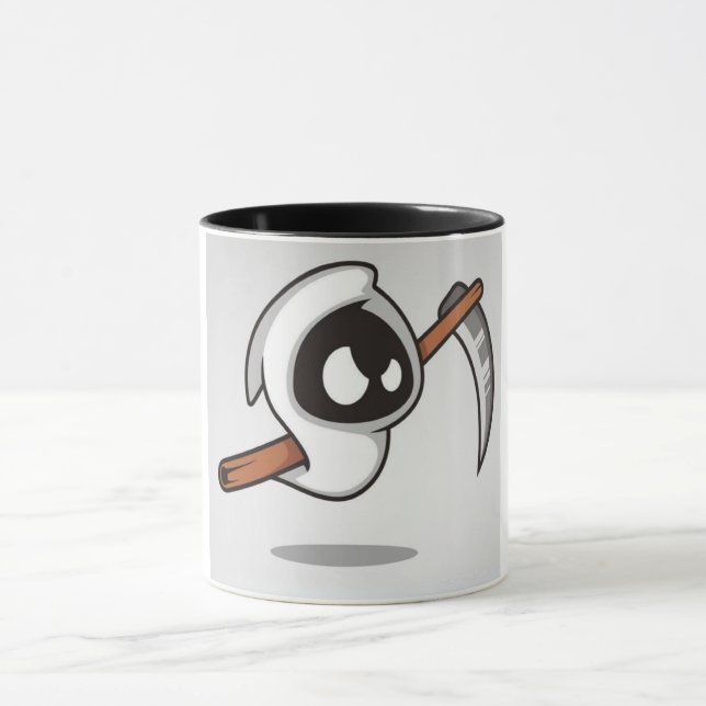 Farbenfrohe Kaffeetasse mit Doodle-Muster | Süße C (Zentrum)