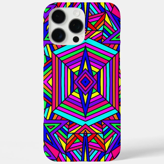 Farbenfrohe Kaleidoskop Fall-Mate iPhone Fall Case-Mate iPhone Hülle (Rückseite)
