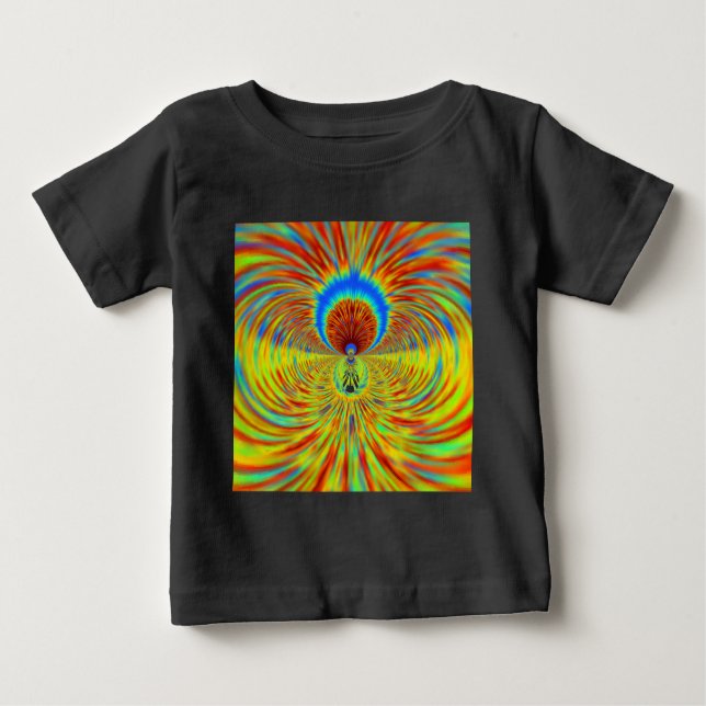 Farbenfrohe Kaleidoskop Kunstdruckerei Baby T-shirt (Vorderseite)