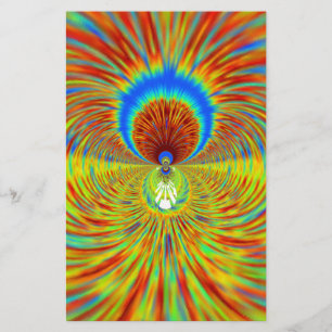 Farbenfrohe Kaleidoskop Kunstdruckerei Briefpapier