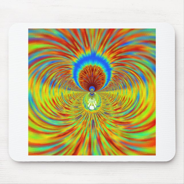 Farbenfrohe Kaleidoskop Kunstdruckerei Mousepad (Vorne)