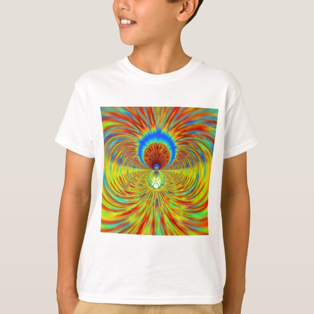 Farbenfrohe Kaleidoskop Kunstdruckerei T-Shirt (Vorderseite)