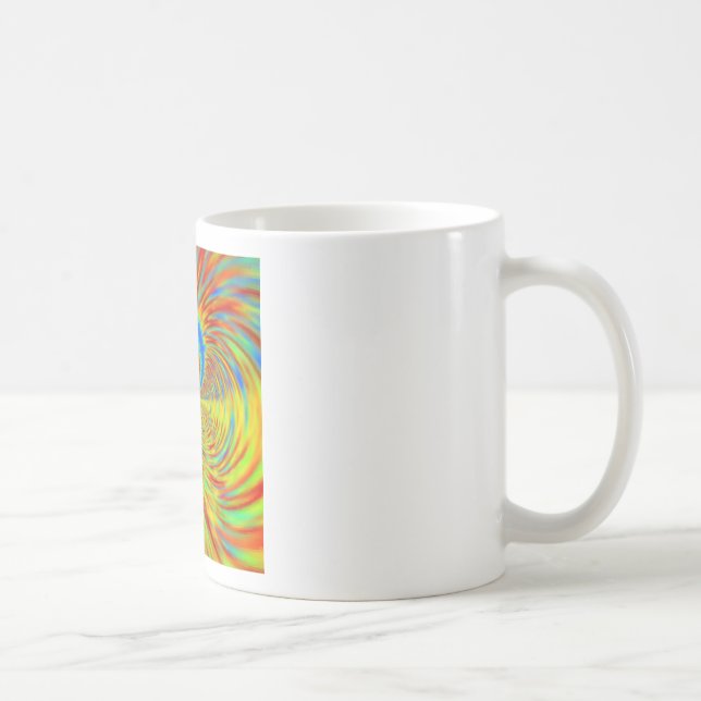 Farbenfrohe Kaleidoskop Kunstdruckerei Tasse (Rechts)