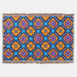 Farbenfrohe Kaleidoskop-Muster Decke