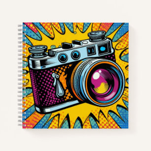 Farbenfrohe Kamera-Notebook! Notizbuch