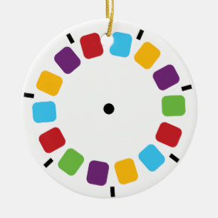 Farbenfrohe Kamera Reel Retro Modern Keramik Ornament