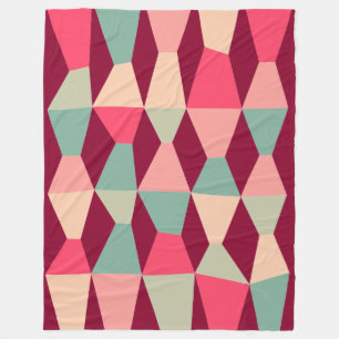Farbenfrohe Kanten 161214c - auf Deep Red 8a002b Fleecedecke