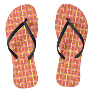 Farbenfrohe Karierte Flip Flops