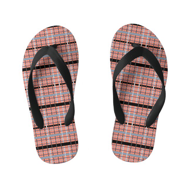 Farbenfrohe Karierte Flip Flops (Fußbett)