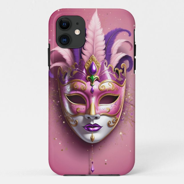 Farbenfrohe Karnevalmaske Case-Mate iPhone Hülle (Rückseite)