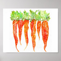 Farbenfrohe Karotten-Poster - 8x10"