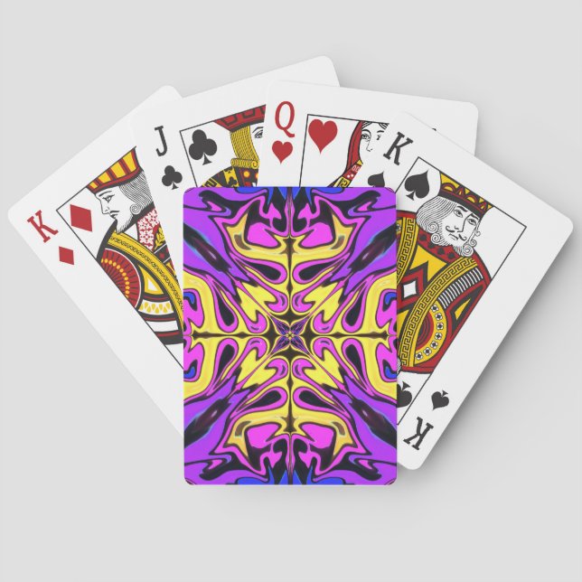 Farbenfrohe Kartendecke Spielkarten (Rückseite)