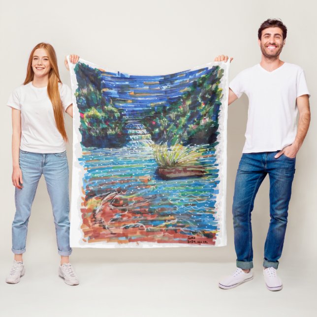 Farbenfrohe Kaskade Fleecedecke (Beispiel)